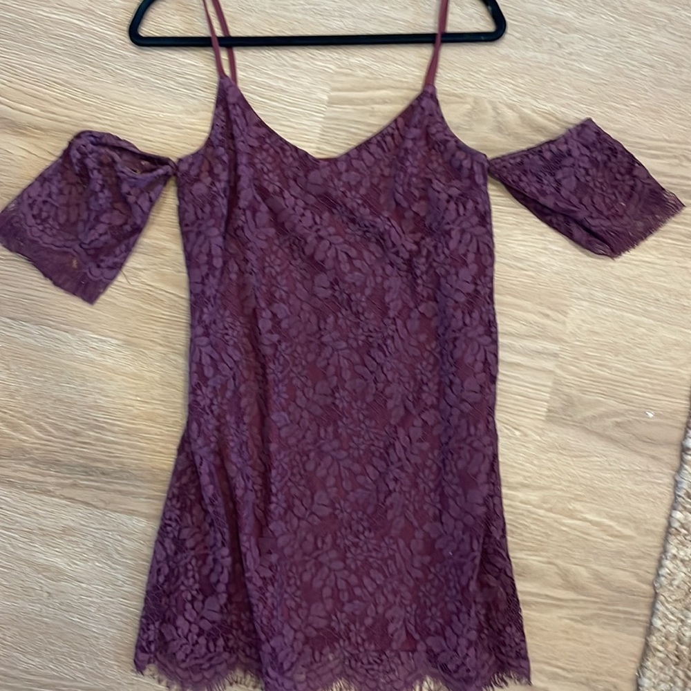 Purple lace dress